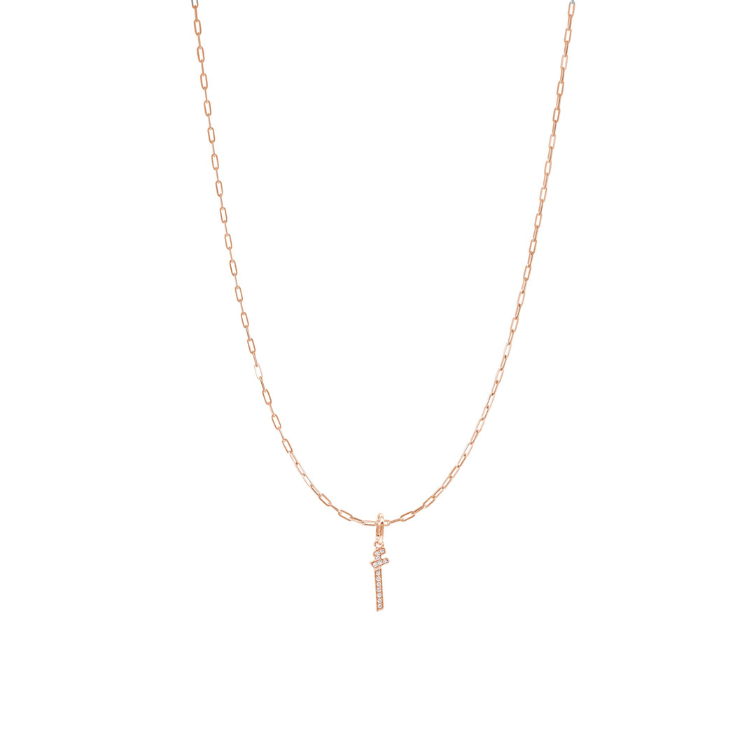 0.7cts Trillion Necklace with Bold Chain - HIBA JABER