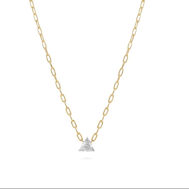 0.7cts Trillion Necklace with Bold Chain - HIBA JABER