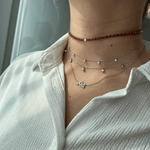 Load image into Gallery viewer, 3 character Name - Hind Necklace with Diamonds - HIBA JABER