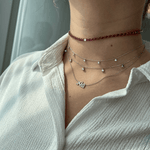 Load image into Gallery viewer, 5 - Stone Diamond Droplet Choker | 0.10cts each - HIBA JABER