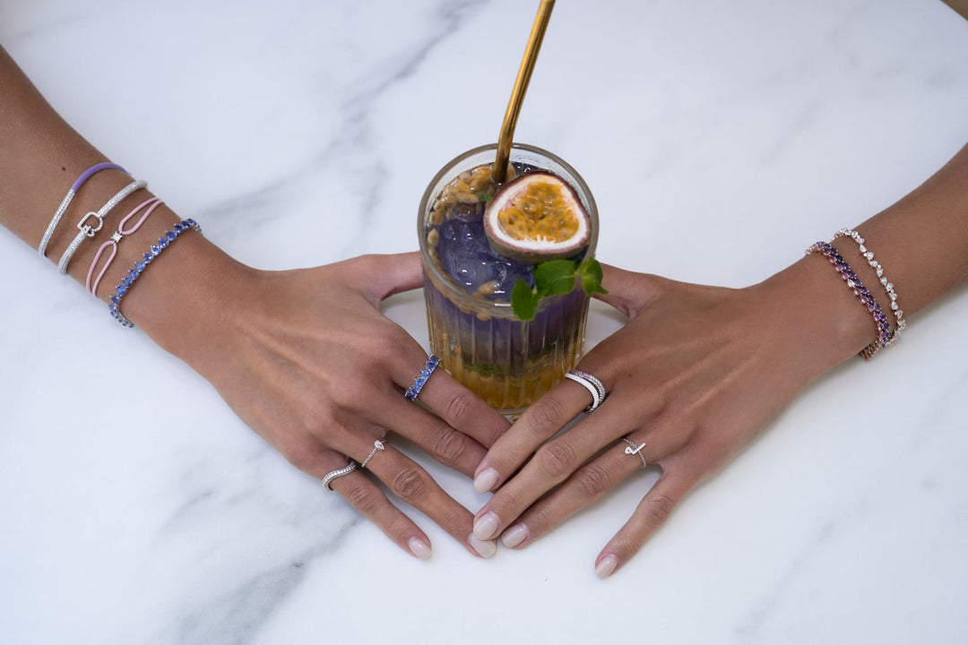 Femininity Infinity Bangle - Colored Enamel