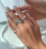 Load image into Gallery viewer, Pinki Femininity Infinity Bold Ring - Colored Enamel