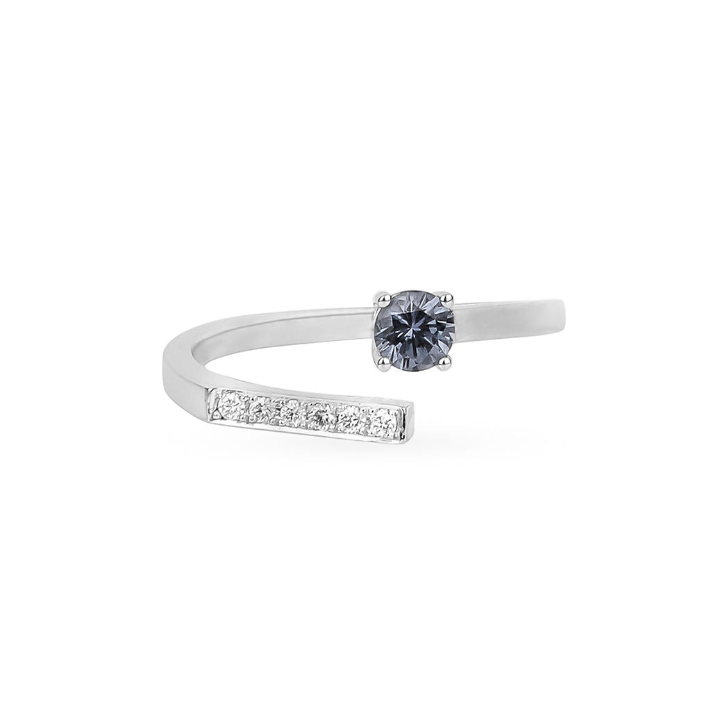 A touch of Round Ring - Dark Blue - HIBA JABER