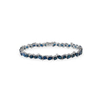 Load image into Gallery viewer, Alternating Oval and Princess Cut Blue Sapphire Bracelet - HIBA JABER