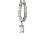 Load image into Gallery viewer, Baguette Drop Hoops - Earring Per Piece - HIBA JABER