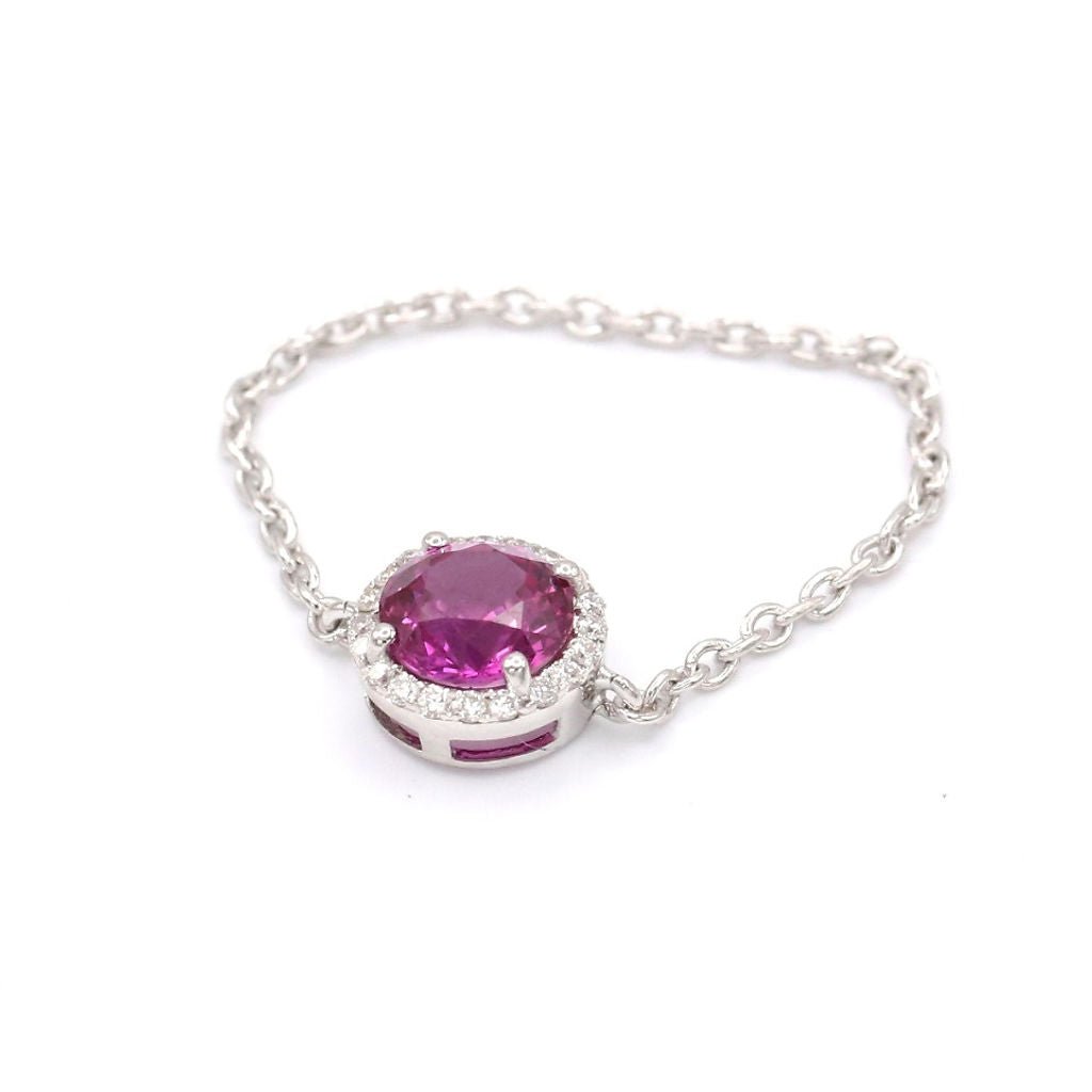 Birth Stone Chain Ring - HIBA JABER