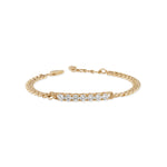 Load image into Gallery viewer, Bold Chain Bracelet Diamonds in the Middle - HIBA JABER