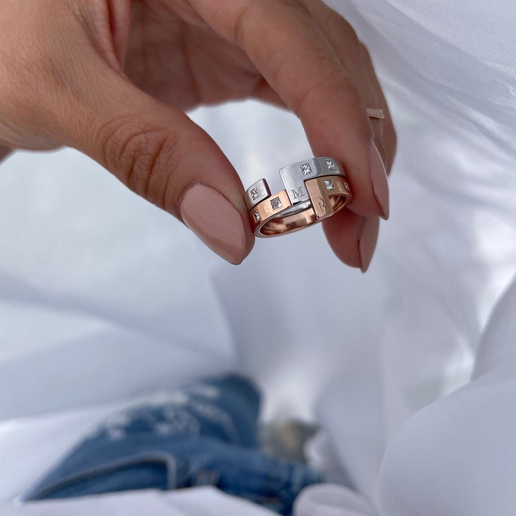 Building Block Ring - Rose - HIBA JABER