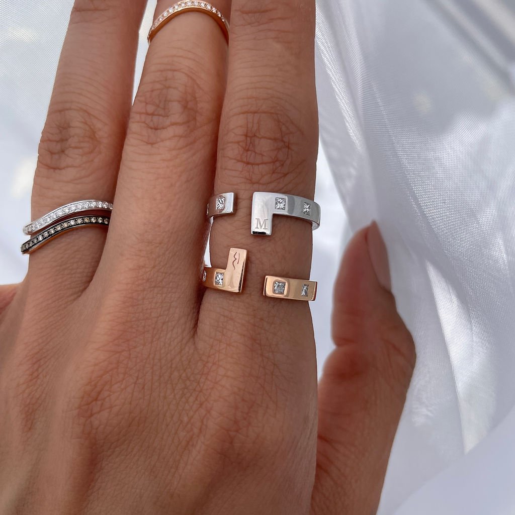 Building Block Ring - Rose - HIBA JABER