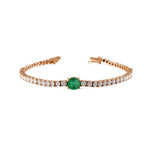 Load image into Gallery viewer, Center Emerald Tennis Bracelet - HIBA JABER