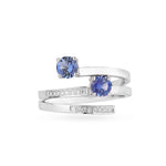 Load image into Gallery viewer, Ceylon Duo Rings - Blue - HIBA JABER
