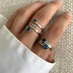 Load image into Gallery viewer, Ceylon Duo Rings - Blue - HIBA JABER