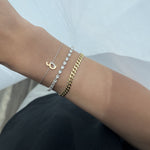 عرض الصورة في المعرض، Chain Bracelet with Two Letters ر ع - HIBA JABER