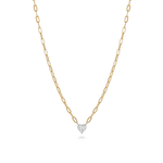 Load image into Gallery viewer, Chained Up Heart Diamond Necklace 0.71ct - HIBA JABER