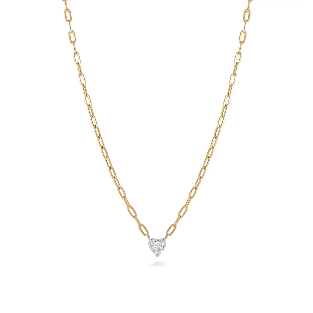 Chained Up Heart Diamond Necklace 0.71ct - HIBA JABER