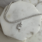 Load image into Gallery viewer, Charm Pendant With Two Letters/ One Set in diamonds - HIBA JABER