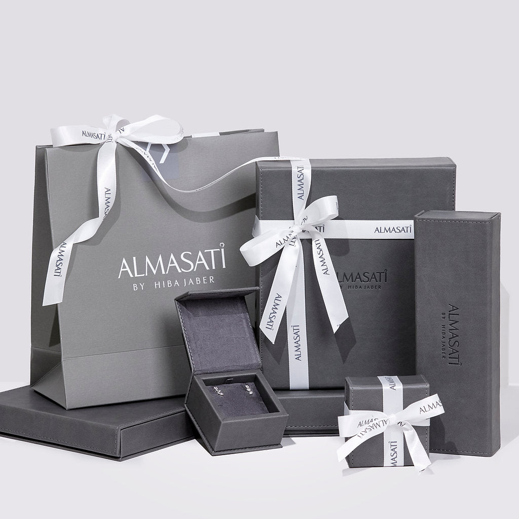 Choker with Hanging Oval Cut Diamonds - HIBA JABER