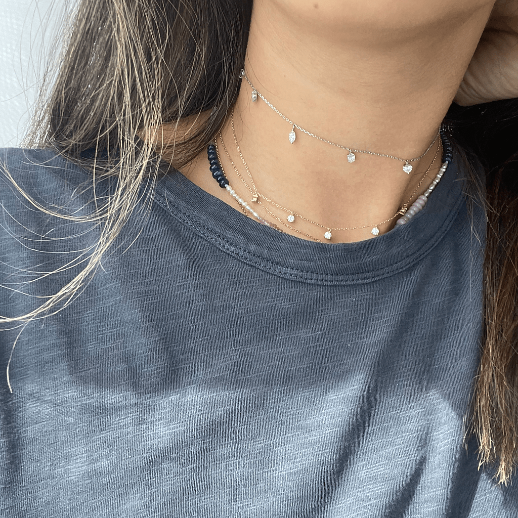 Choker with Multi - Shaped Diamond Choker - HIBA JABER