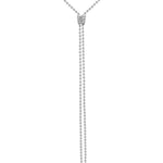 Load image into Gallery viewer, Diamond Cluster T - shape Adjustable Necklace - HIBA JABER