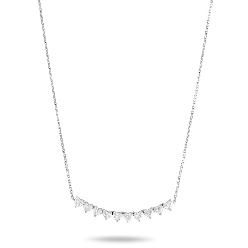 Diamond Hearts Necklace - HIBA JABER