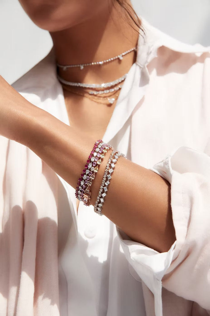 Diamond Pear tennis Bracelet - HIBA JABER