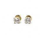 عرض الصورة في المعرض، Diamond Solitaire Earrings I 0.6cts Each - HIBA JABER
