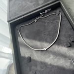 Load image into Gallery viewer, Diamond Tennis Necklace with Center Pear Diamond - HIBA JABER