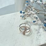 Load image into Gallery viewer, Double Banded Wedding Logo Ring - HIBA JABER