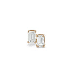 Load image into Gallery viewer, Duo Emerald Stud Earring - HIBA JABER