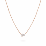 Load image into Gallery viewer, Duo Sparkle Diamond Necklace - 18 - k - rose - gold - HIBA JABER