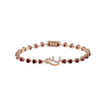 تحميل الصورة في عارض المعرض, Elegant Ruby Spaced - Out Bracelet with Customized Initials - HIBA JABER