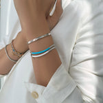 Load image into Gallery viewer, Femininity Infinity Bangle - Enamel - HIBA JABER
