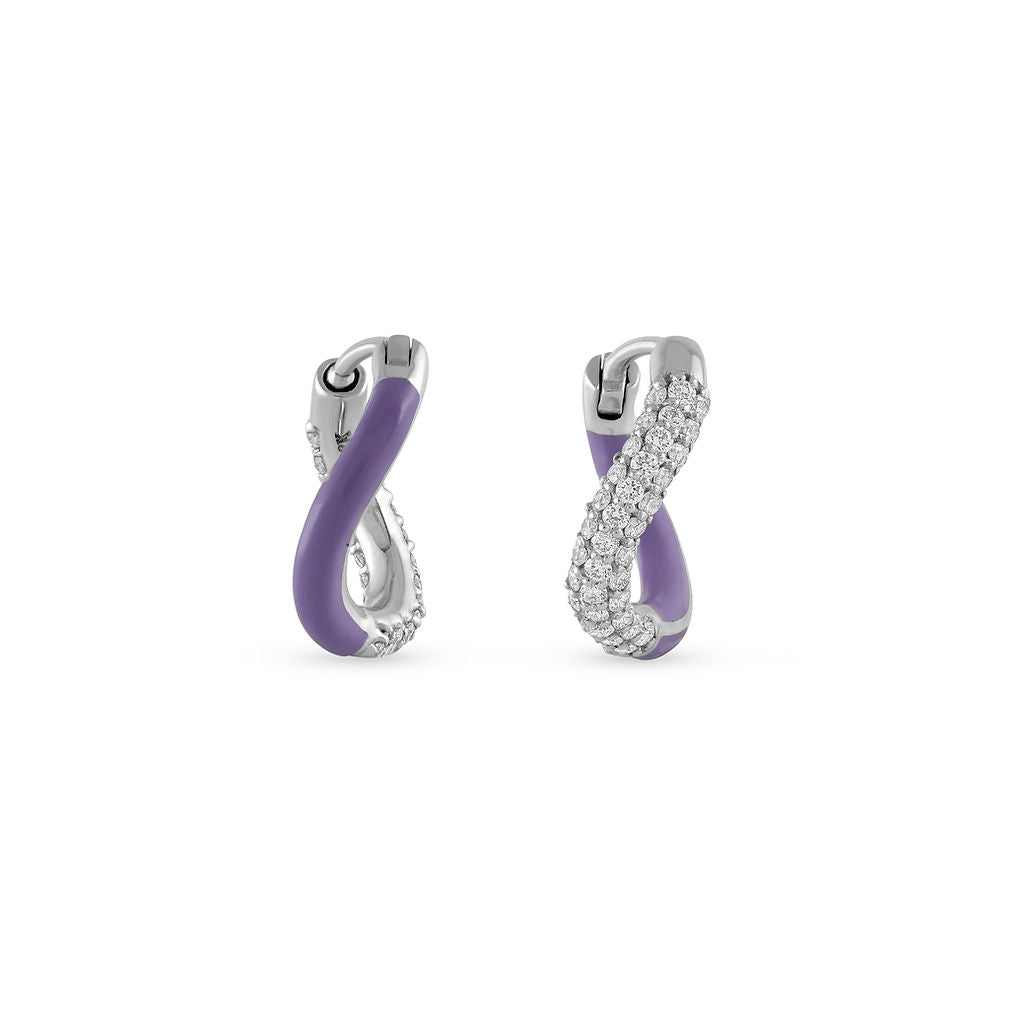 Femininity Infinity Hoops - Pink Enamel - HIBA JABER