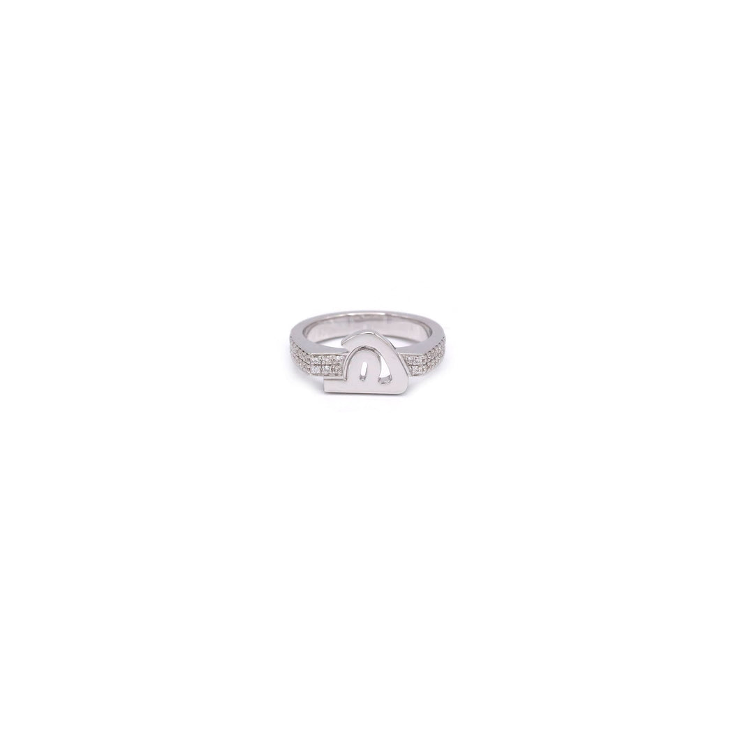 Flat Top Initial Pinki Ring - HIBA JABER