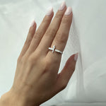 عرض الصورة في المعرض، Flat Top Thick Initial خاتم - Plain - HIBA JABER