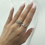 عرض الصورة في المعرض، Flat Top Thick Initial خاتم - Plain - HIBA JABER