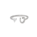 Load image into Gallery viewer, Glam Your Initial Heart Ring - HIBA JABER