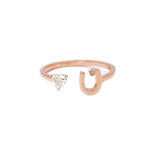 Load image into Gallery viewer, Glam Your Initial Heart Ring - HIBA JABER