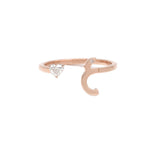Load image into Gallery viewer, Glam Your Initial Heart Ring - HIBA JABER