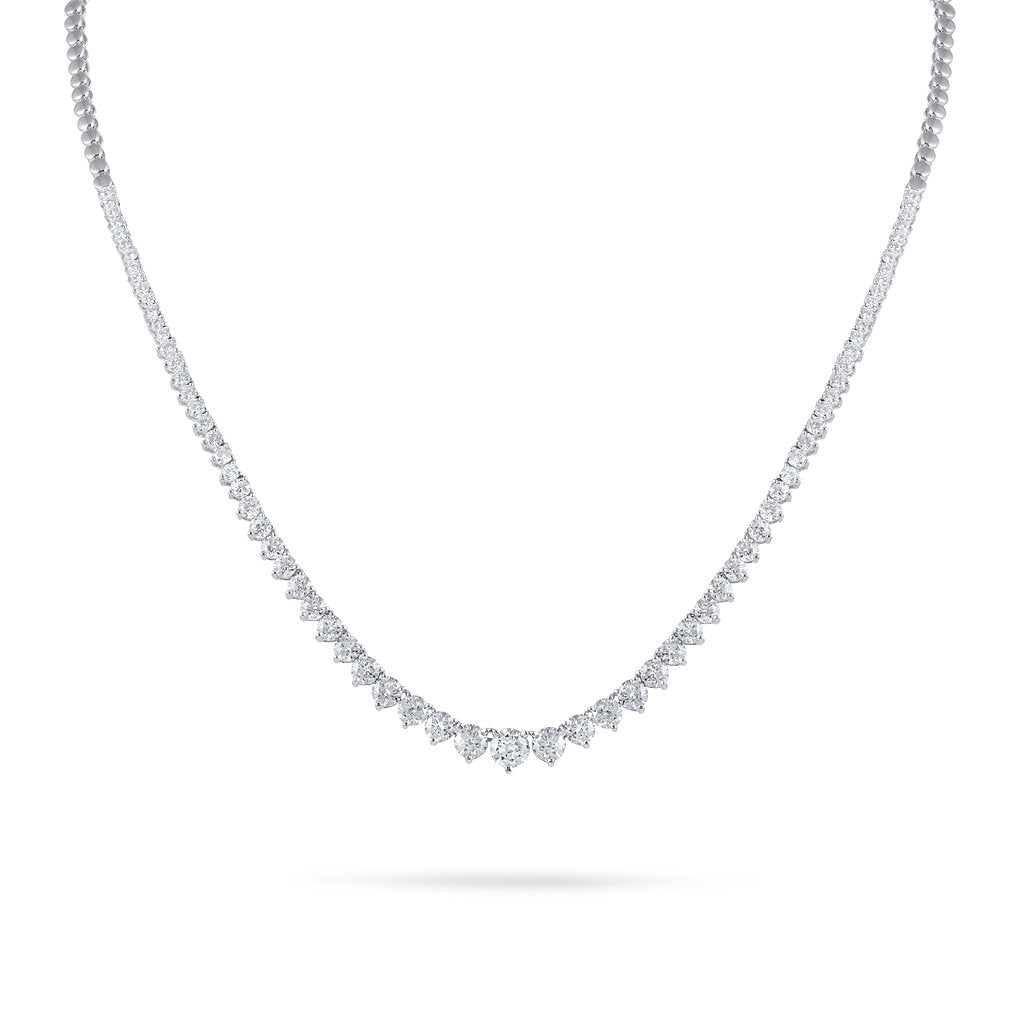 Gradual Diamond Tennis Necklace - HIBA JABER