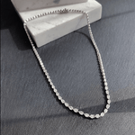 Load image into Gallery viewer, Gradual Pear Diamond Tennis Necklace - HIBA JABER