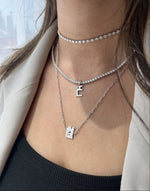 Load image into Gallery viewer, Half Diamond Tennis Necklace/ 0.24ct Each - HIBA JABER