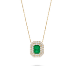 Load image into Gallery viewer, Halo Emerald Necklace - HIBA JABER