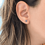 عرض الصورة في المعرض، Heart Birthstone Earrings - Pair - HIBA JABER