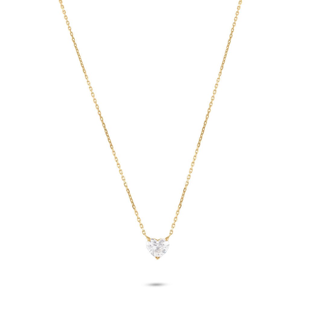 Heart Diamond Necklace 0.9ct - HIBA JABER
