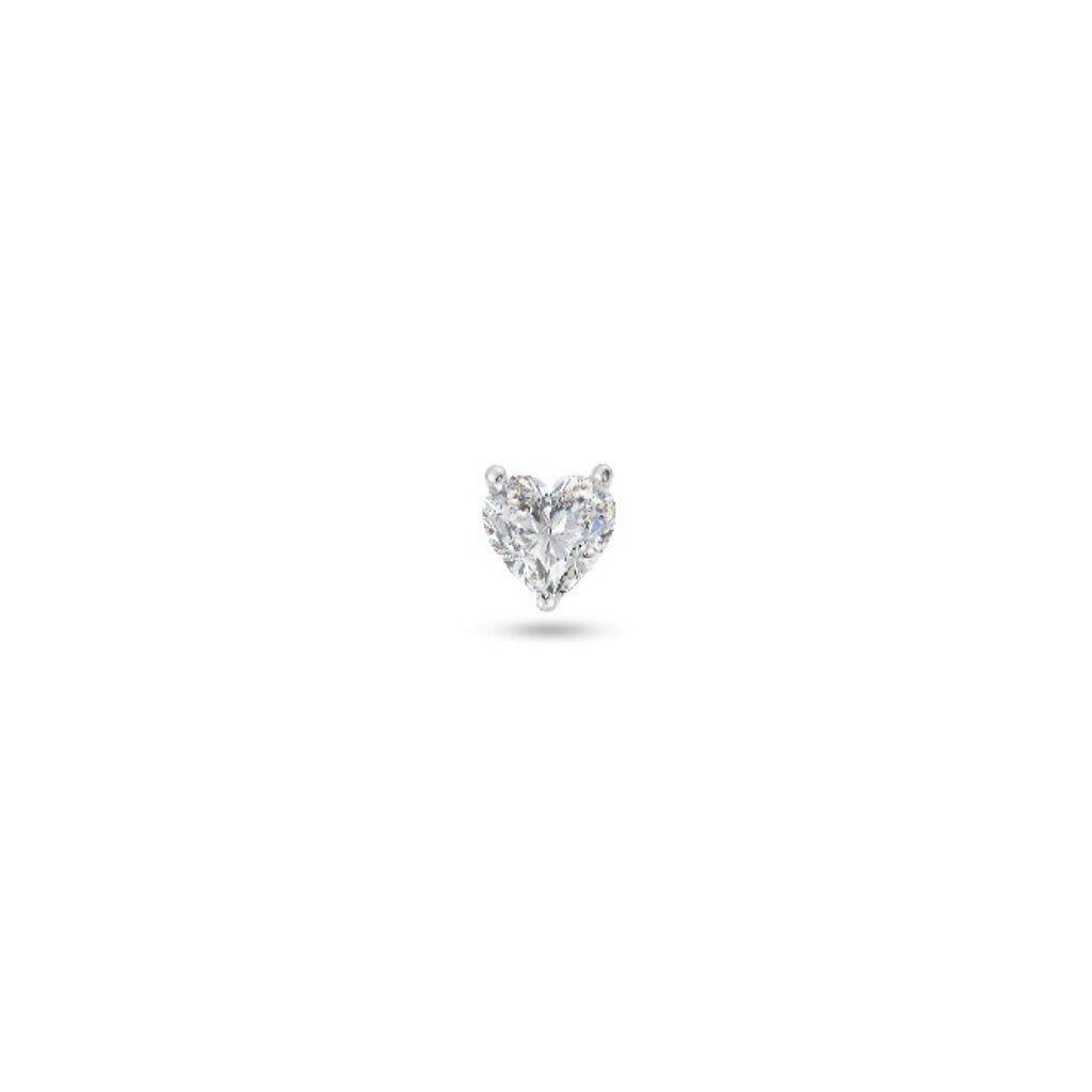 Heart Diamond Stud Earring - HIBA JABER