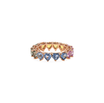 عرض الصورة في المعرض، Heart Sapphire Ring - Multi Colored - HIBA JABER