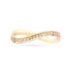 Load image into Gallery viewer, Infinity Band Ring with Pave Diamonds - HIBA JABER