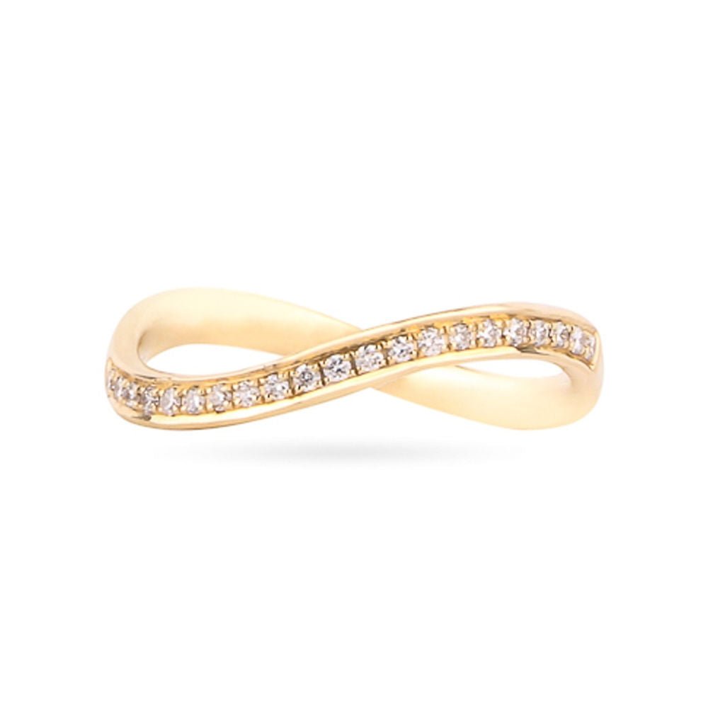 Infinity Band Ring with Pave Diamonds - HIBA JABER