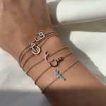 تحميل الصورة في عارض المعرض, Initial Enamel Bracelet - HIBA JABER